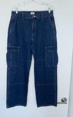 Sunday Best High-Waisted Cargo Straight-Leg Denim Jeans